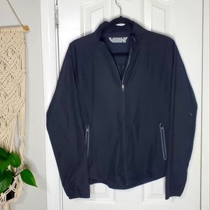 Athleta Black Zip Up Nylon Running Windbreaker Women's Small